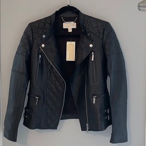 MICHAEL Michael Kors  Leather Moto Jacket XS